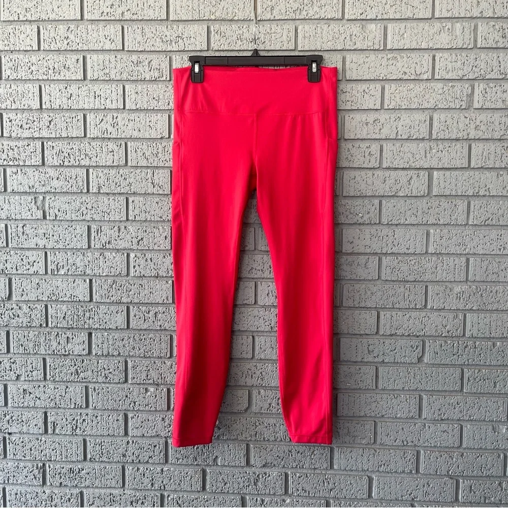 Athleta Ultimate Stash Pocket 7/8 Tight Bright Red Large Tall - Picture 3 of 6